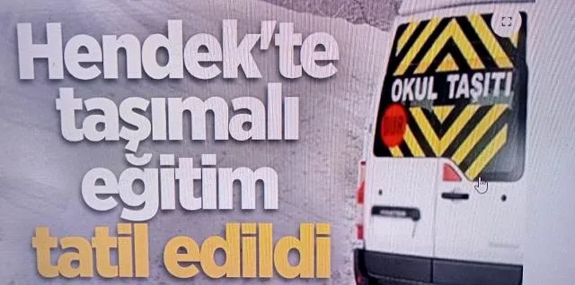 İLÇEMİZDE TAŞIMALI EĞİTİM 1 GÜN TATİL EDİLDİ, YARIN BU OKULLAR KAPALI