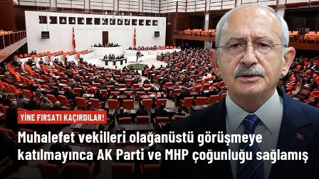 MUHALEFET TRİBÜNE OYNAMAYA DEVAM EDİYOR