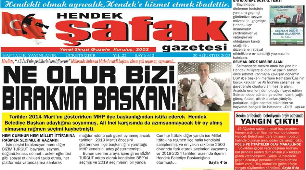 GAZETENİZ HENDEK ŞAFAK YARIN OKUYUCUSU İLE BULUŞUYOR
