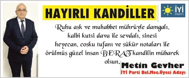 HAYIRLI KANDİLLER