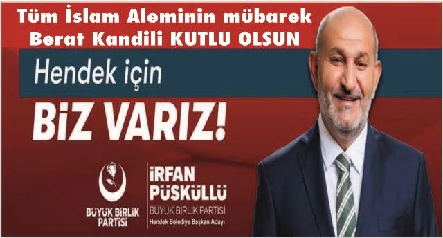 BERAT KANDİLİNİZ KUTLU OLSUN