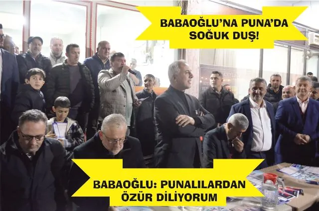 BABAOĞLU’NA PUNA’DA SOĞUK DUŞ!!!