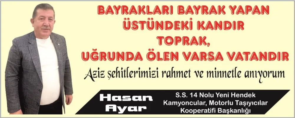 TOPRAK EĞER UĞRUNDA ÖLEN VARSA VATANDIR