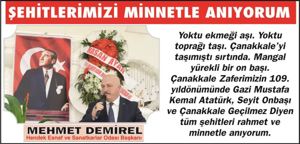 ŞEHİTLERİMİZİ RAHMETLE ANIYORUM