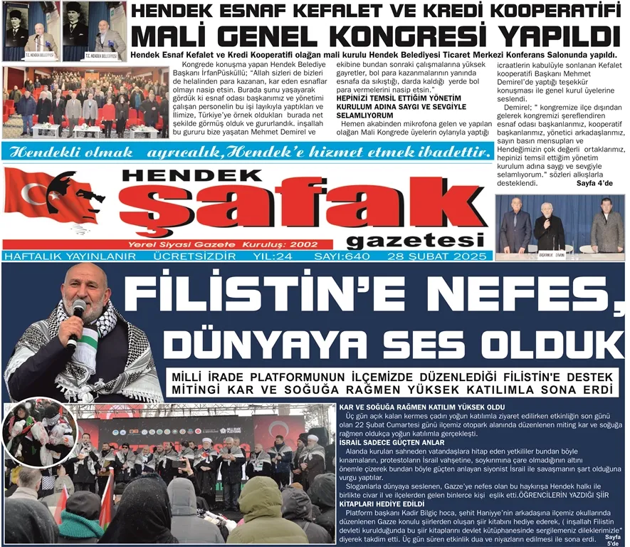 GAZETENİZ HENDEK ŞAFAK CUMA GÜNÜ OKUYUCUSU İLE BULUŞUYOR