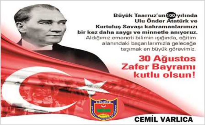 30 AĞUSTOS ZAFER BAYRAMIMIZ KUTLU OLSUN