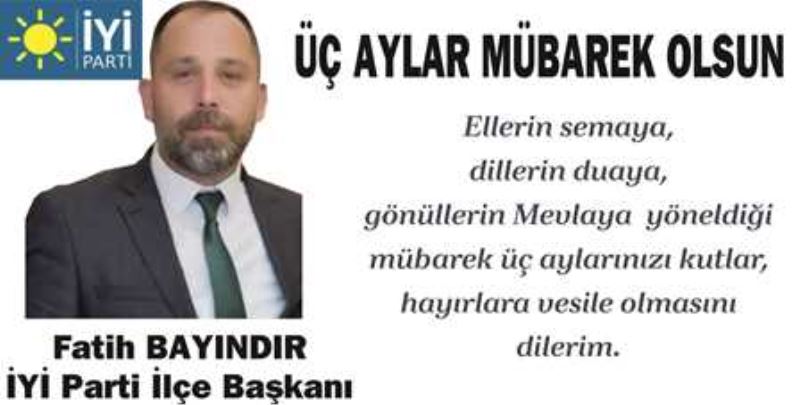 ÜÇ AYLAR MÜBAREK OLSUN