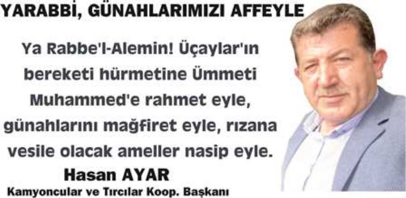 YARABBİ GÜNAHLARIMIZI AFFEYLE