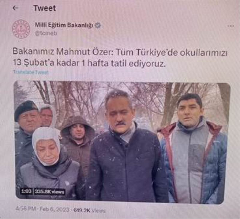 TÜM YURTTA OKULLAR 13 ŞUBAT