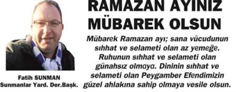 RAMAZAN AYIMIZ MÜBAREK OLSUN